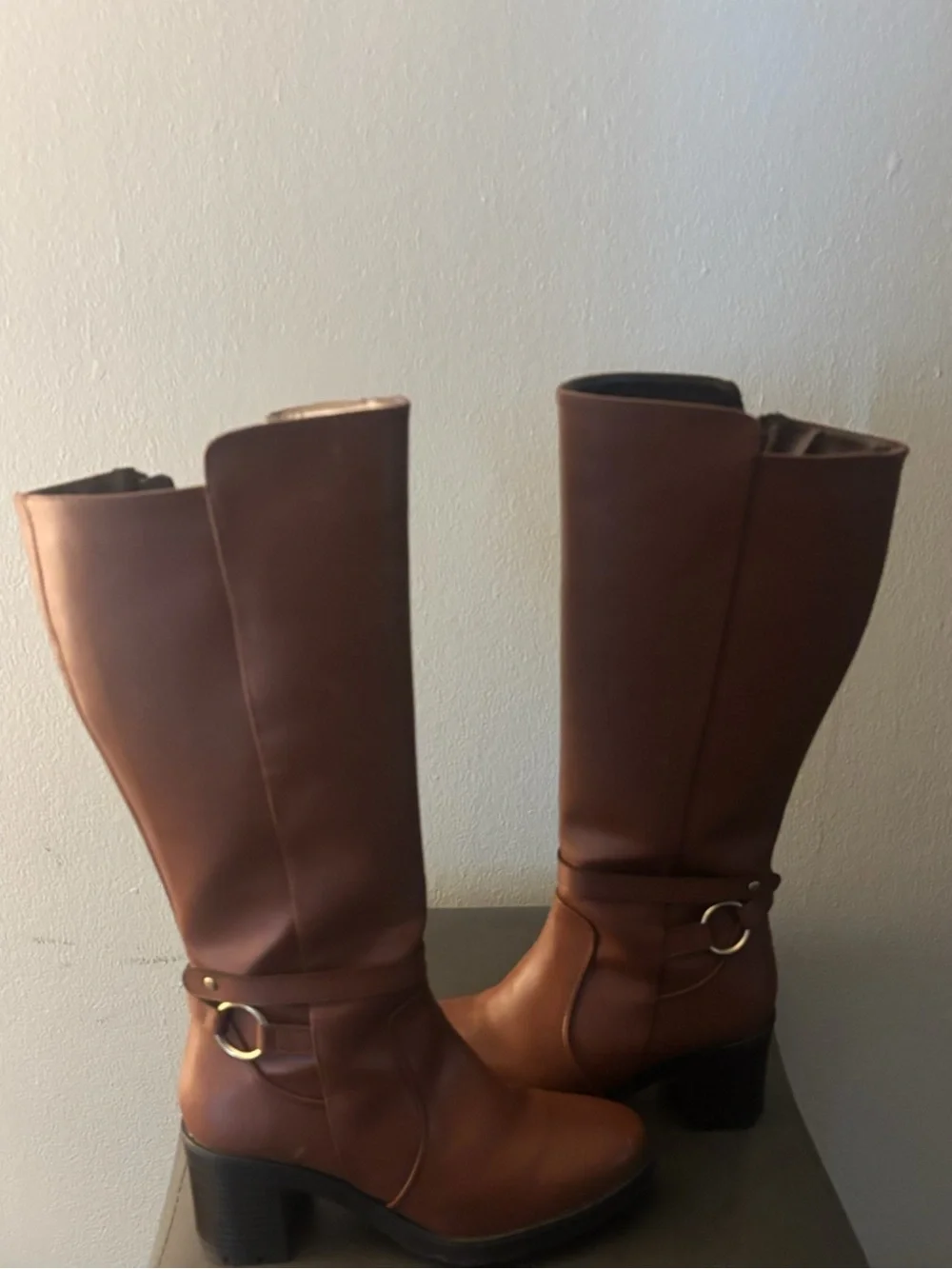 ANDREA FENZI Tall Brown Over-the-Knee Riding Boots